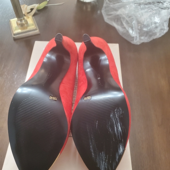 BCBG Red Suede Heels - Picture 2 of 4